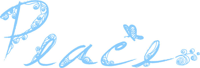 peace concept floral design with butterfly 