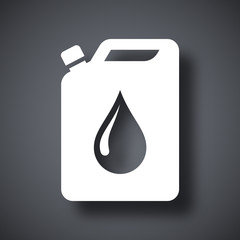 Vector oil jerrycan icon