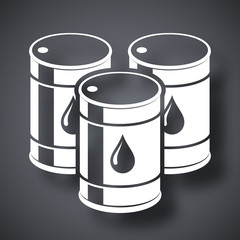 Vector oil barrels icon