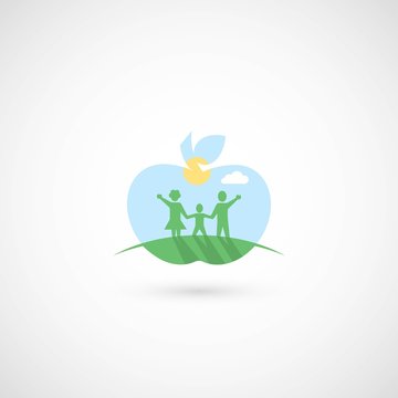 Family symbol - apple shape