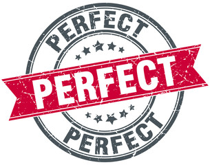 perfect red round grunge vintage ribbon stamp