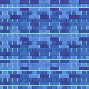 タイル模様（ブルー）/つるっとした表面のタイルで、隙間のモルタルには水色を採用。1000px四方のシームレス素材を繰り返しています。