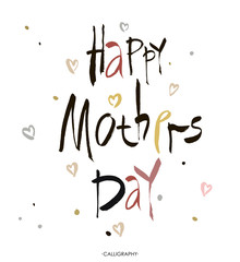 mothers day hand lettering handmade calligraphy. Brush Lettering Design.