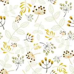 Zelfklevend Fotobehang Vector seamless pattern floral elements © nadyu6ca