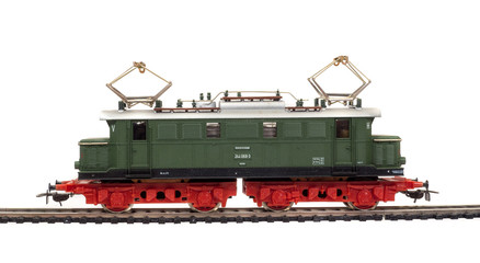 Fototapeta na wymiar modelleisenbahn lok, lokomotive