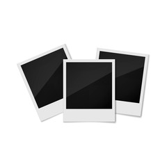 Photo frames on a white background