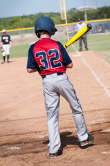 American baseball boy getting ready to bat © tammykayphoto