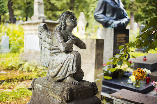 Lychakiv Cemetery in Lviv, Ukraine.  Tombstone