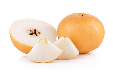 Naklejka na ściany i meble pear fruit on white background