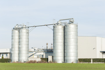 Industrial silos in the chemical industry