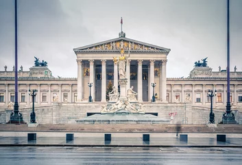 Fotobehang Austrian Parliament in Vienna © sborisov