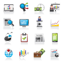 Business and Market analysis icons - vector icon set