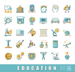 Collection od educational icons. Back to school