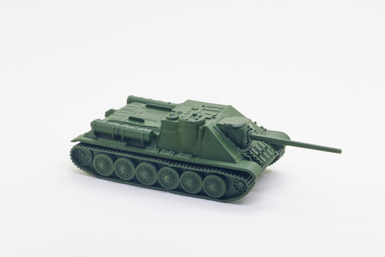 Toy tank isolate on white background