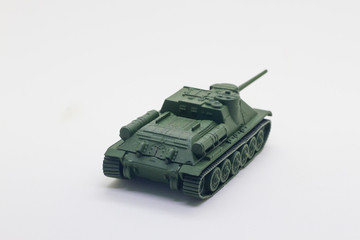 Toy tank isolate on white background