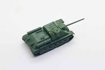 Toy tank isolate on white background