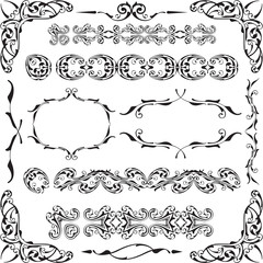 Set of retro disign elements