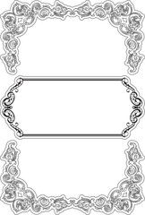 Retro art ornate greeting border