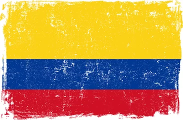 Fototapeten Colombia Vector Flag on White © somartin