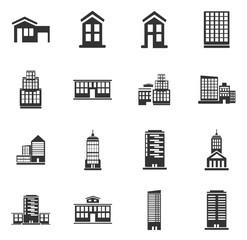 Obraz premium Buildings icons set