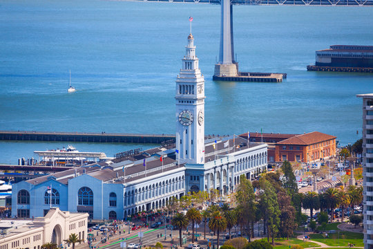 Ferry port pier tower building in San Francisco