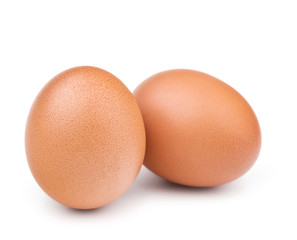 brown eggs isolated on white