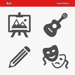 Art Icons. Professional, pixel perfect icons optimized for both large and small resolutions. EPS 8 format.