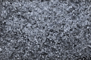 Shattered glass pieces