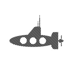 Submarine icon on white background. Vector illustration.