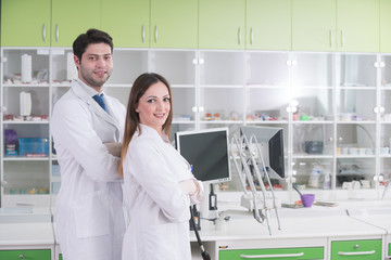 Fototapeta premium Dentist at stomatology clinic