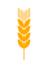 Orange cereal icon on white background