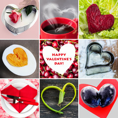 Hearts Set with Food Elements