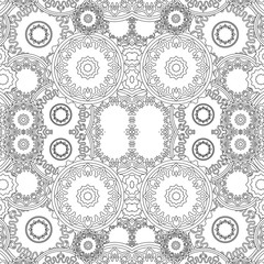 stock vector seamless doodle floral pattern. orient. boho