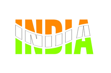 India typography flag style