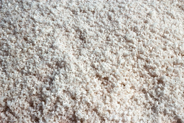 Sea salt produced from the evaporation of seawater - Trapani saltworks . The typical composition of seawater   includes: chloride; sodium; sulfate;  magnesium; calcium; potassium.

