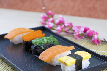 Japanese seafood sushi set