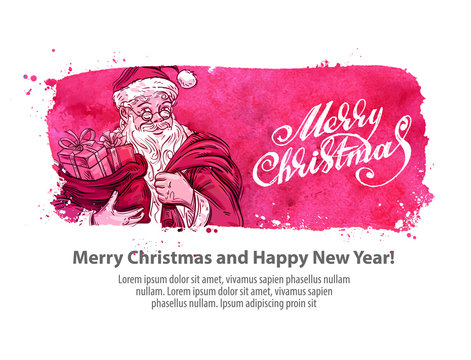 merry Christmas and happy new year. vector illustration