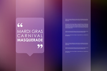 Set of brochure, poster design templates in Mardi Gras style