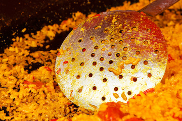 Skimmer paella detail.