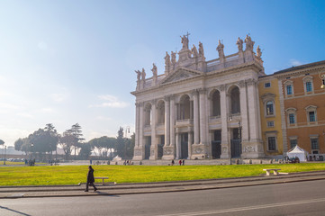 Obraz premium The Papal archbasilica of St John Lateran, the cathedral of Rome