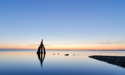 Minimalistic seascape taken in the Netherlands at the Grevelingen.