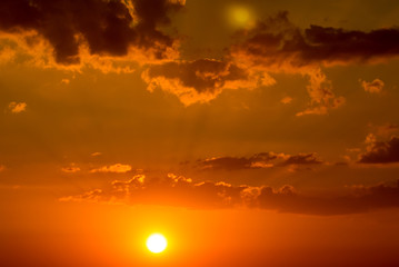 Fototapeta na wymiar Nice sunset sky