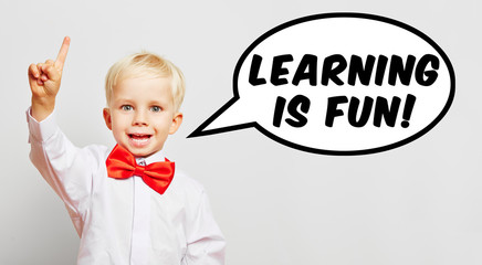 Kind sagt Learning is fun!