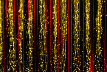 abstract of hanging fairy lights