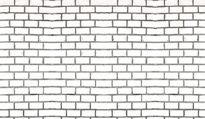 Classic Brick Wall background in white