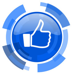 like blue glossy circle modern web icon