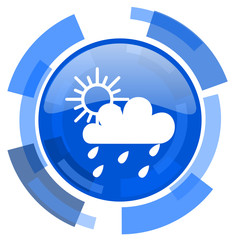 rain blue glossy circle modern web icon