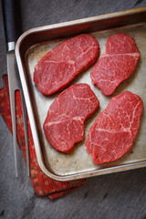 Obraz na płótnie Canvas Marbled beef steak