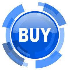 buy blue glossy circle modern web icon