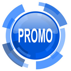 promo blue glossy circle modern web icon